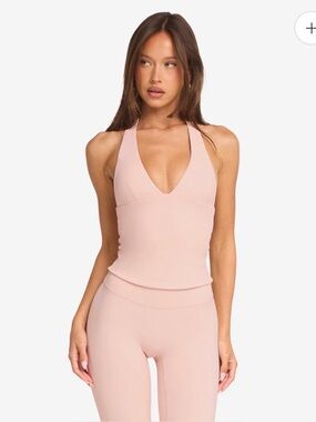 Crop Shop Boutique CSB Blush Set: Freedom Halter Tank & Freedom Scrunch Leggings